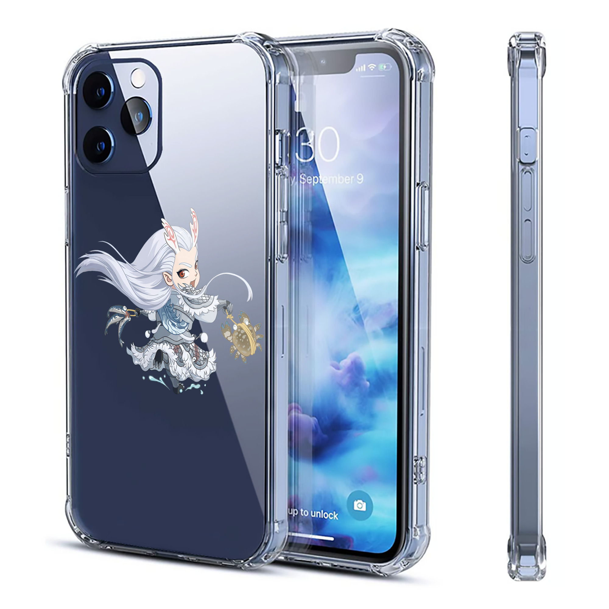（画像用） Ne Zha 2 ナタ 魔童の大暴れ 【iPhone 12シリーズ対応】透明スマホケース（クリアソフトケース）